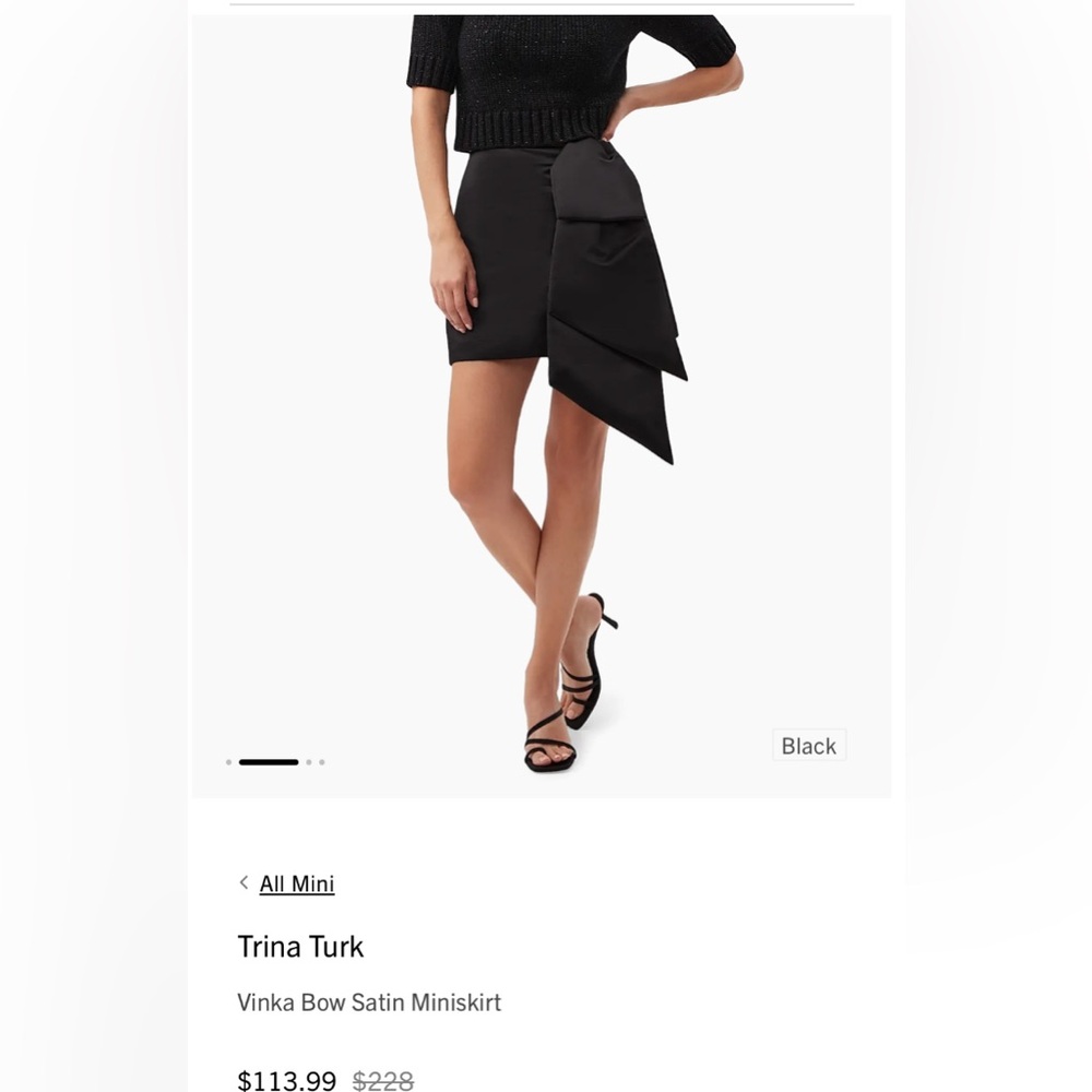 Trina turk Elegant Black Women's Skirt  8 - Picture 5 of 7
